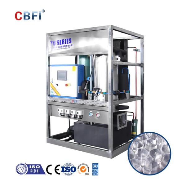 Buy 1 Ton Industrial Commercial Ice Machine Tube Ice Making Machines Refrigeration Equipment at wholesale prices