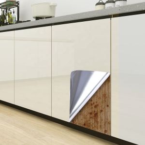 Shiny 3D Kitchen Sticker Wallpaper Geometric Kitchen Wallpaper Waterproof Oil