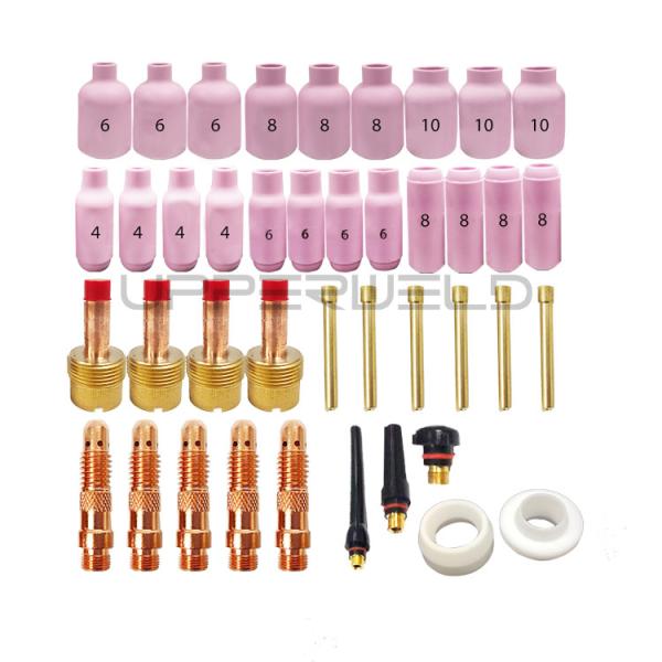 31PCS TIG Welding Torch Stubby Gas Lens Ceramic Cup Kit for WP-17/18/26 Large