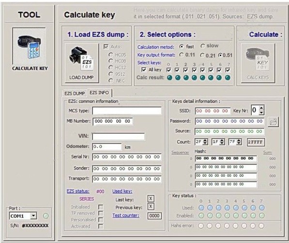 MB Dump Key Generator from EIS Calculator, Car Diagnostic Software Support HC05,