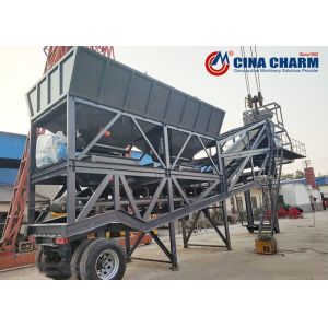 CE ISO Certificate mobile ready mix concrete plant Mini Manufacturing