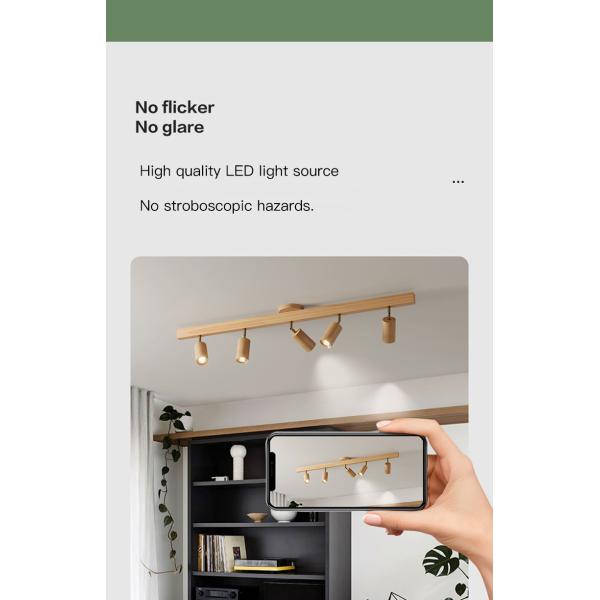 Wood Led Ceiling Lamp With Spot Lights For Living Room Bedroom Corridor Home track lighting(WH-WA-46)