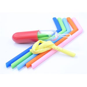 Electrical Insulation Silicone Collapsible Straw Dishwasher Safe Long Use Time