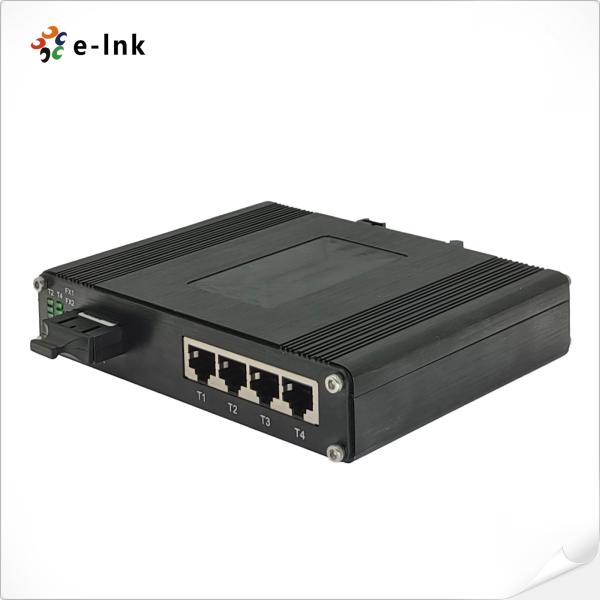 Industrial 4-Port 10/100/1000T 802.3bt PoE + 1-Port 100/1000BASE-X Ethernet