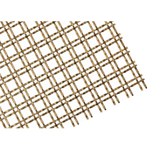 Anti - Bronze Architectural Crimped Woven Mesh For Wine Cabinets Decoration
