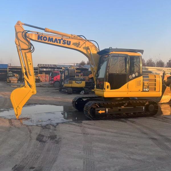 11Ton Used Komatsu PC110 Hydraulic Excavators Construction Earthwork Machinery Digger