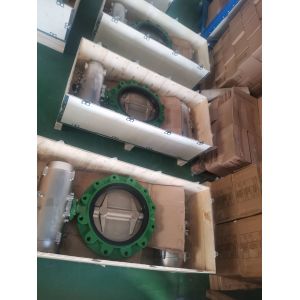 304 SS Presentation Dampers Pneumatic Butterfly Valve Presenting Double Flange