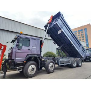 400HP HOWO 8*4 Dump Truck (Black): Featuring U-Shaped Hopper & Ghost-Face Cab
