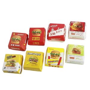 Compostable Take Away Burger Boxes For Restaurants Caterers FDA Approved