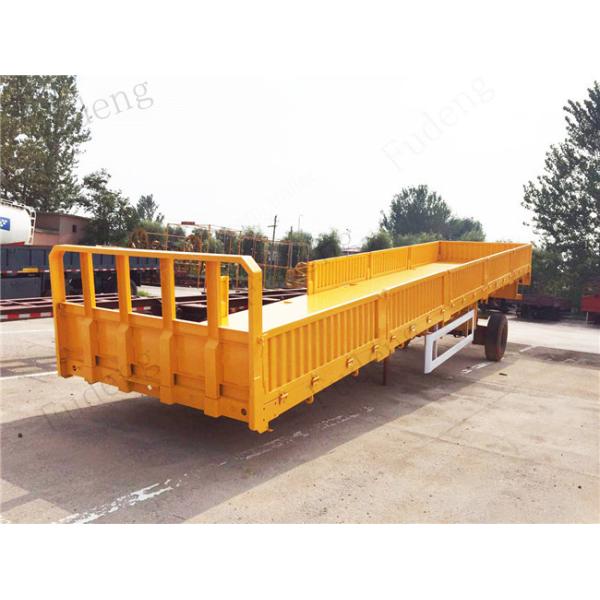 35 Ton Steel Livestock Trailers , 2 / 3 Axle Livestock Trailers Double-Chamber Brake