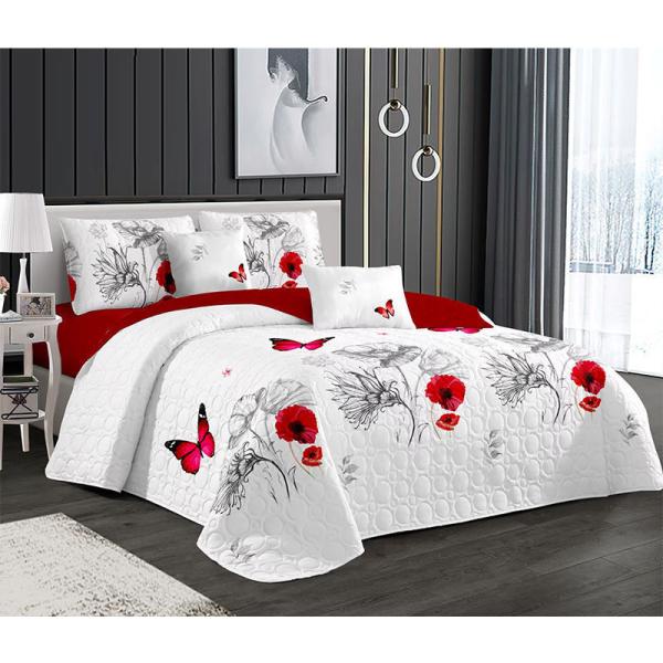 Buy Customized Homeuse Bedroom Quilt Bedding Set with Ultrasonic Stitching Technology at wholesale prices