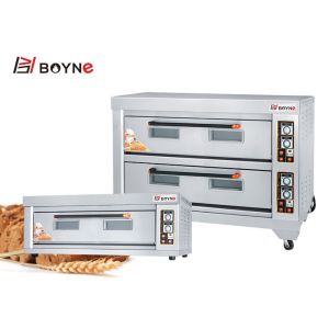 Commercial Bakery Kitchen Equipment Double Deck Four Tray Oven 220v