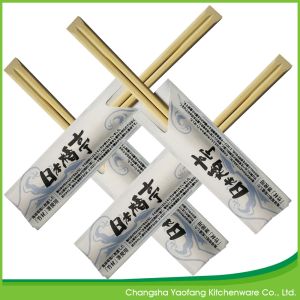 Open Paper Packing Japanese Bamboo Chopsticks Restaurant Tensoge 20cm Natural