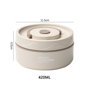 Insulation Metal Bento Lunch Box 550ml Stackable Lunch Box PP
