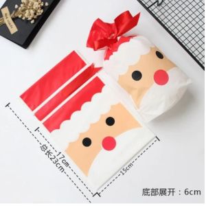 Santa Claus Red Snowman 0.06mm CPE Candy Gift Bag
