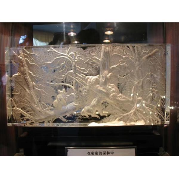 Buy Graphic Design 3D Clear Carved 5mm SGCC Crystal Acrylic Glass at wholesale prices