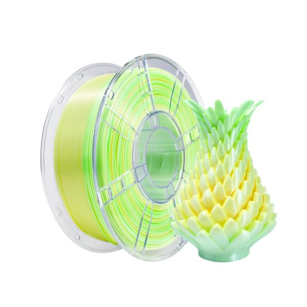Iboss PLA Gradient Filament Silk Gradient Yellow Green White PLA+ Filament 1