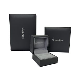 Black PU Luxury Jewelry Packaging Boxes