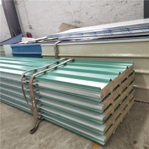 0.476 lotus green ansteel brand rock wool sandwich panels for roof