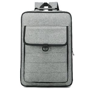 Quality Gray Polyester Material Canvas Laptop Backpack Multifunction Laptop Bag for sale