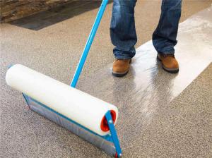 Quality Damp Proof 70mic 500ft Clear Carpet Protector Film Pet Friendly Area Damage Free for sale