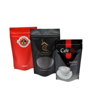 Cheap Customized design Plastic packaging coffee k bags with WIndow