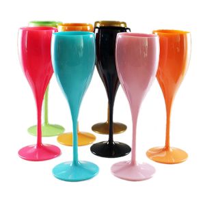 Party 150ml Plastic Champagne Glasses Cocktail Plastic Wine Goblet Customized
