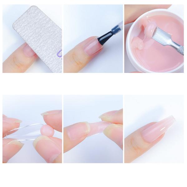 Private Label Quick Building Gel for Nail Extension White Clear UV Gel Acrylic Extension Solid Builder