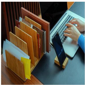 hot selling bamboo book holder brochure holder using office home with factory