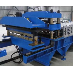 Glazed Color Roof Sheet Roll Forming Machine With Pillar Structure Design