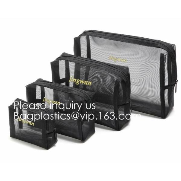 Portable Waterproof Travel Makeup Organizer Bags,Mesh Transparent Design Toiletry Bag for Women Toiletry Bag Makeup Bag