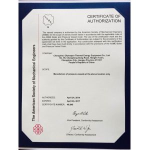 Jiangsu Olymspan Equipment Eechnology Co.,Ltd Certifications