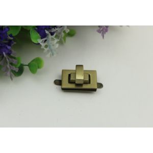 GZ factory production multi-colors square shape zinc alloy bag twist lock