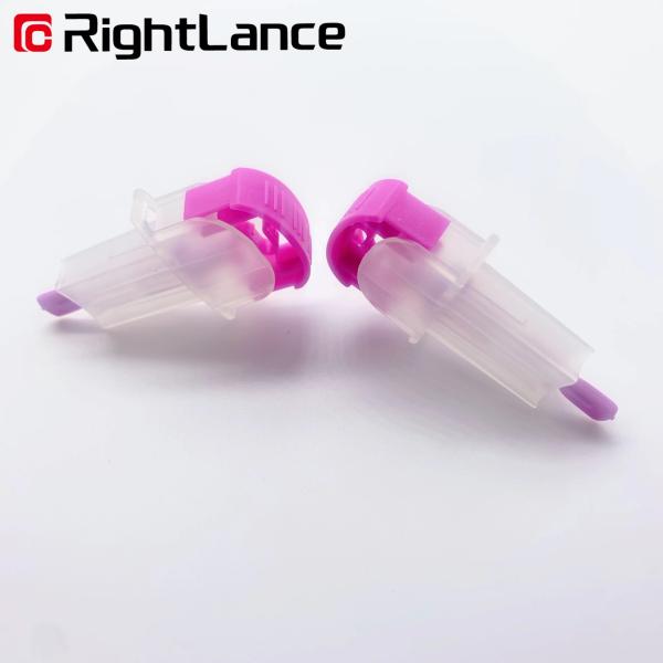 Buy 30g 1.5mm Glucose Meter Parts Single Use Lancets Disposable Purple Transparent at wholesale prices