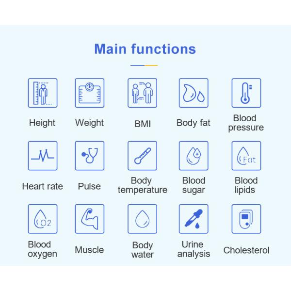 Intelligent Health Check Kiosk MultiFunctional Digital Height Weight Scale With