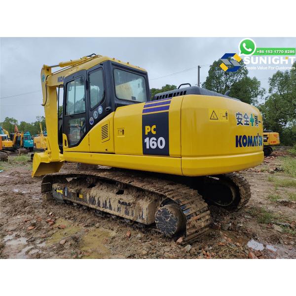 16 Tons Used komatsu 160 Excavator Crawler Excavator PC160-7 for Sale