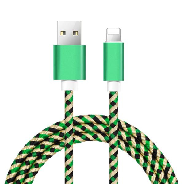IPhone 8 / 8plus / X USB Data Cable With Camouflage Nylon Woven Braided