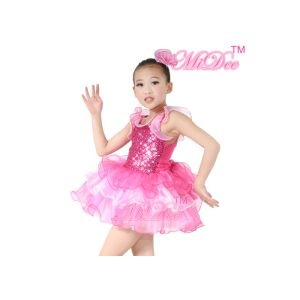Spandex / Polyester Ballet Dance Costumes Sequin Top Attached Wide Straps