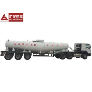 V Shape Chemical Transport Tanks  Air Suspension Good Welding Seam