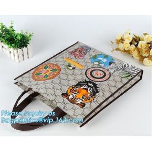 Gray punch non woven bag with bottom, punch style non woven material tote bag,