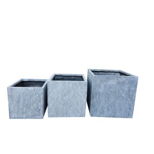 Round Fibre Clay Pots Frost Resistant Waterproof For Garden