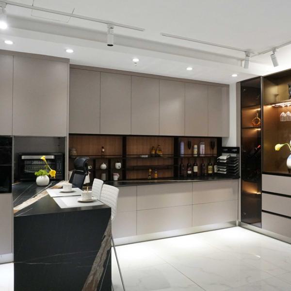 Buy Philippines 304 Stainless Steel Kitchen Cabinet Customized Beveled Edge at wholesale prices
