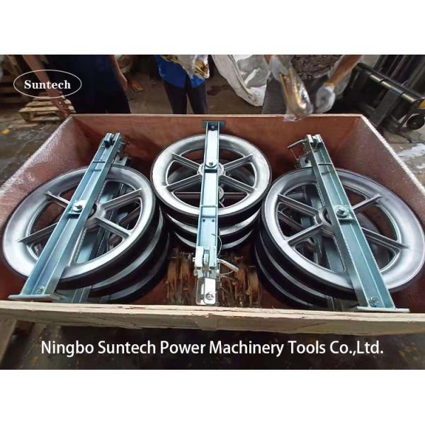 Transmission Line Aluminum Wheel Conductor Stringing Pulley Block