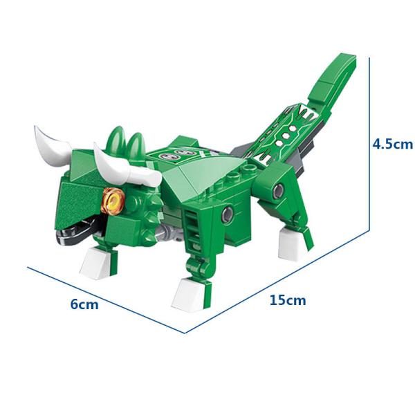Unisex 6 In 1 Mighty Dinosaur Toy Transforming Mecha Tyrannosaurus Great Gift for 7-12