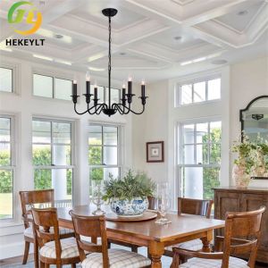 Industrial Retro Style Iron Pendant Light 6 Heads