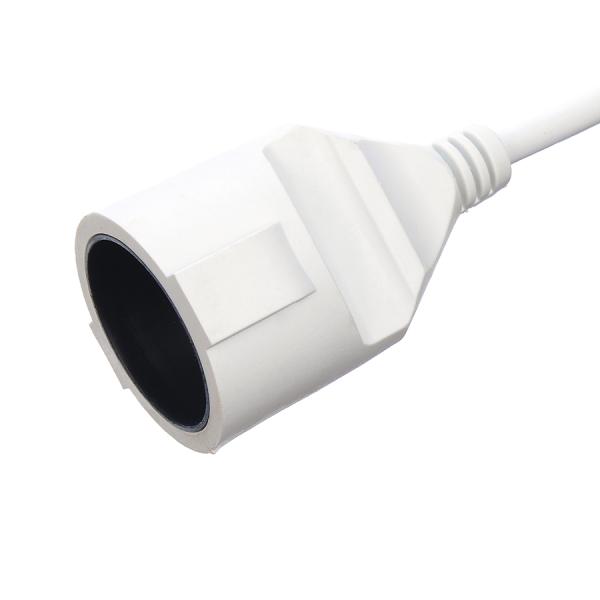 3 Prong Round Pin Extention Cable White SNI Extention Cord for Home