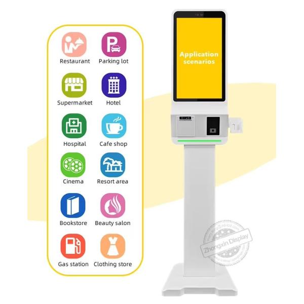 21.5" 24" 27" 32" Self Service Payment Kiosk Max Resolution 1920*1080 Digital Restaurant Menu Display