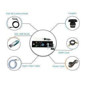 FHD endoscope camera system built-in LED Light Source for laparoscopy