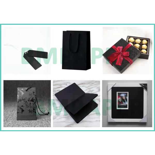 150gsm 180gsm Black Card Paper For Shopping Bags Folding Resistant 70 x 100cm
