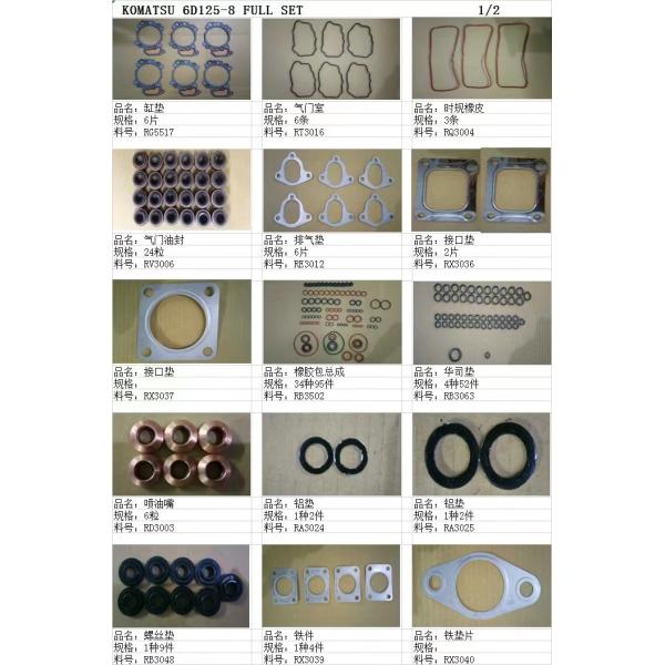 Buy Engine Overhaul Cylinder Head Gasket Kit Full D1105 6D125 at wholesale prices